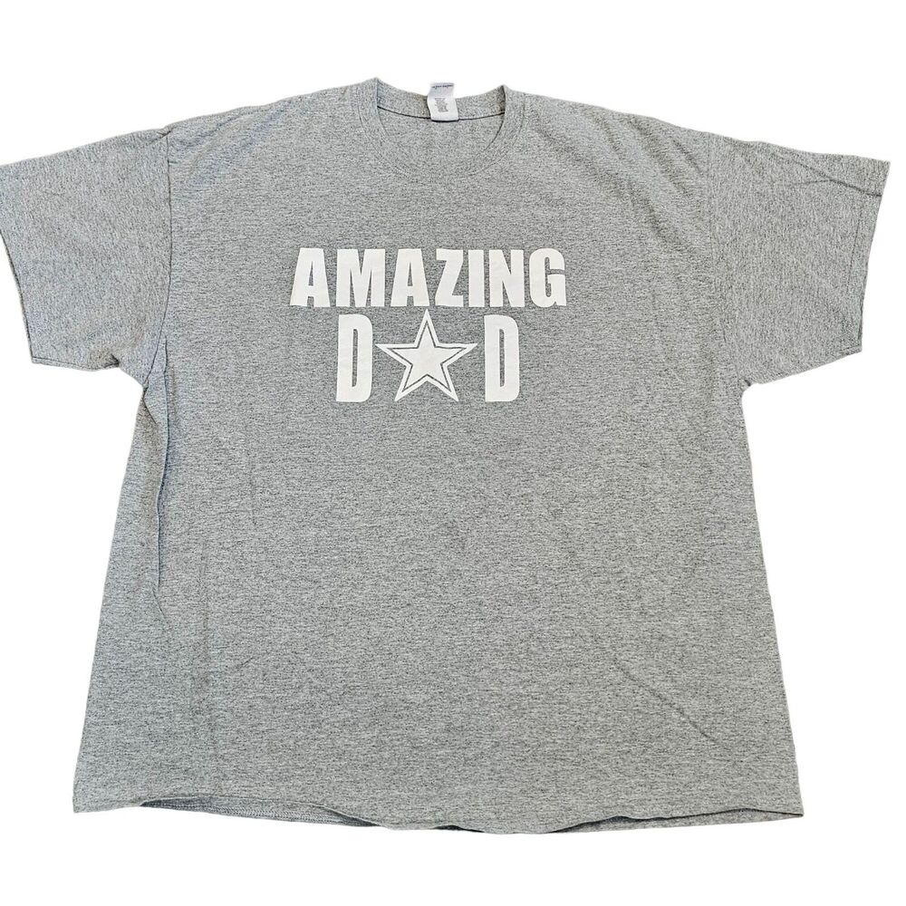 "Amazing Dad" Gildan Heavy Cotton Men's Short Sleeve Graphic T-Shirt Size 2XL